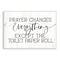 Stupell Industries Prayer Changes Everything Funny Bathroom Quote Wall Plaque Art